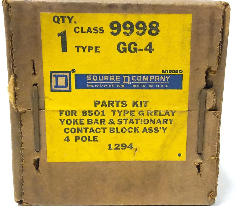 Square D 9998-GG-4 4 Pole Yoke Bar and Stationary Contact Block Assembly