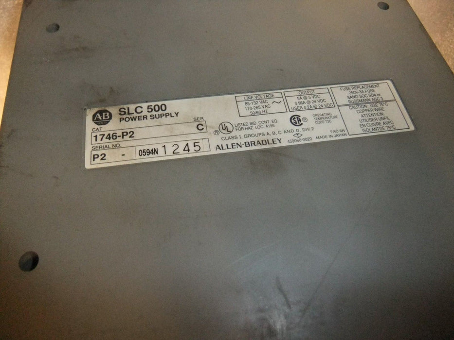 Allen-Bradley RACK, CARDS 1746-P2 AND MORE POWER SUPPLY