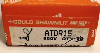 Gould Shawmut ATDR15 300 V DC / 600 V AC 15 A Current-Limiting Time-Delay Fuses