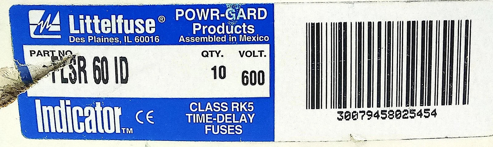 Littelfuse FLSR-60ID 75-600 VAC 60 A Class RK5 Current-Limiting Time-Delay Fuses