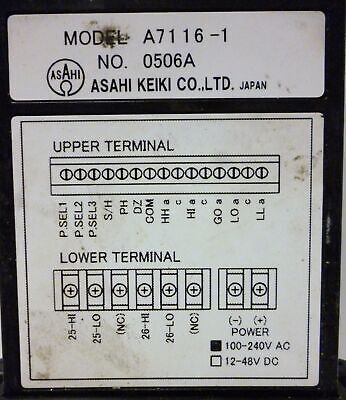 Asahi Keiki Co A7116-1 Digital Panel Meter