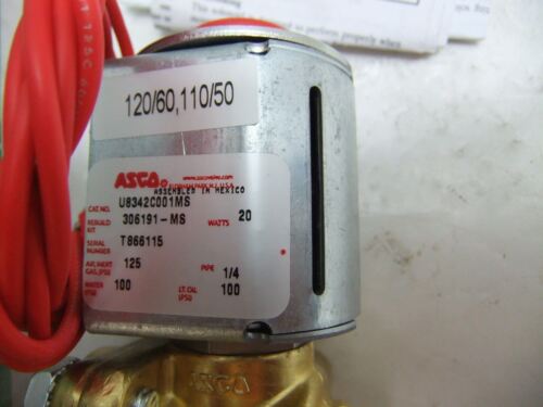 ASCO Valve U8342C001MS 1/4" 110/120V
