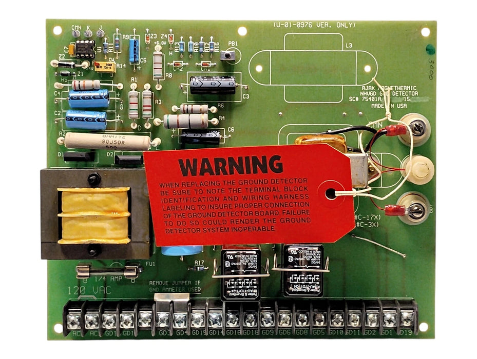 AJAX MAGNETHERMIC 75401A15 U-02-0594-6 U-01-0976 Ground Detector