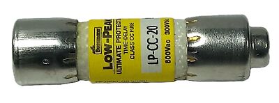Bussmann LP-CC-20 600 V AC/300 V DC 20 A Current-Limiting Time-Delay Fuse