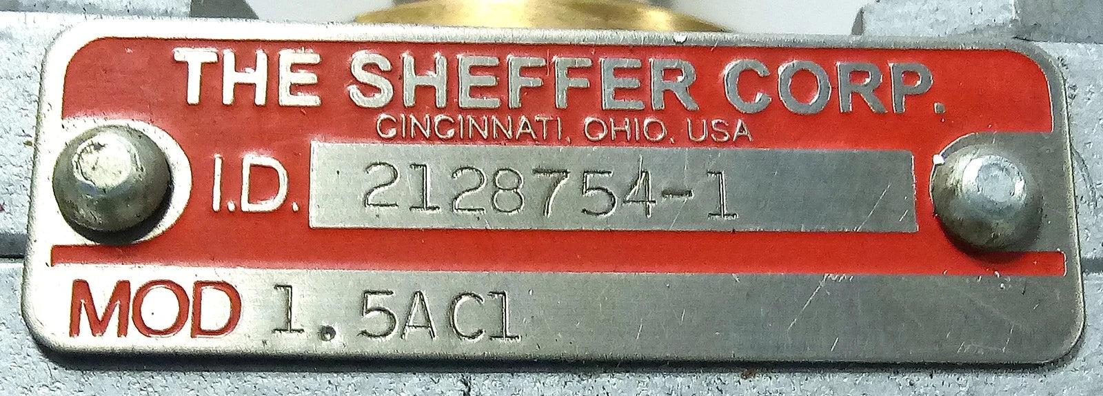 Sheffer 1.5AC1 Pneumatic Cylinder w/ 1.5 in Bore and 1.0 in Stroke