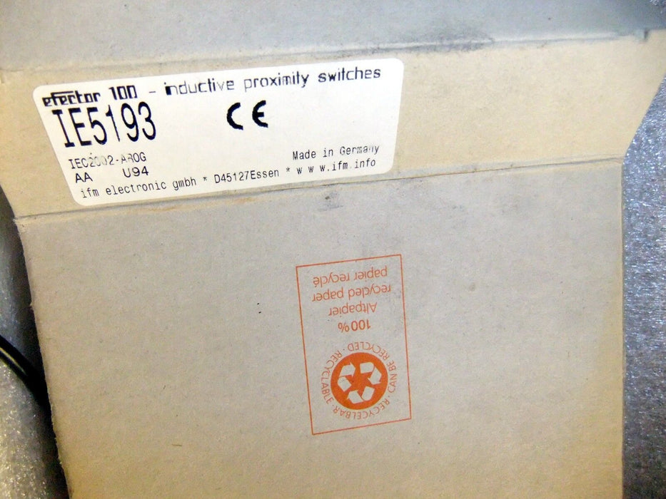 IFM Efector IEC2002-AROG IE5193 Inductive Proximity Switch
