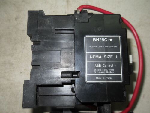 1 ABB BN25S-1N SIZE 1 STARTER W/ B25-30-10 CONTACTOR