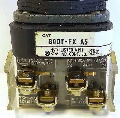 Allen-Bradley 800T-FXA5 Series T Red Mushroom Head Push/Pull Pushbutton