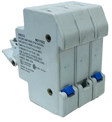 Ferraz Shawmut US-CC-3 ULTRASAFE 600 V AC 30 A 3 Pole Fuse Holder