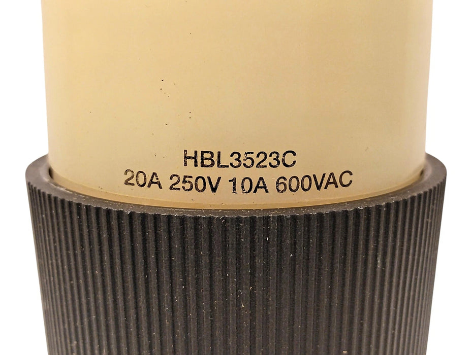 Hubbell HBL3523C 600VAC/250VDC 10/20 A 6000 W 4-Pole 5-Wire TWIST-LOCK Plug