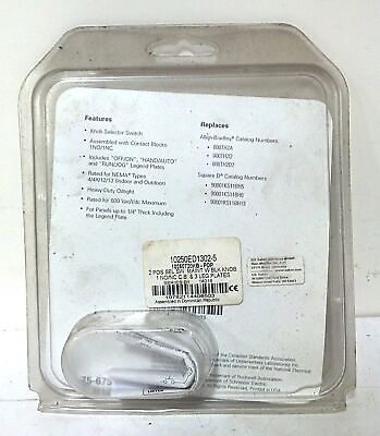 Eaton 10250T20KB-POP 2 Position Knob Selector Switch w/ 1NO/1NC Contact Block