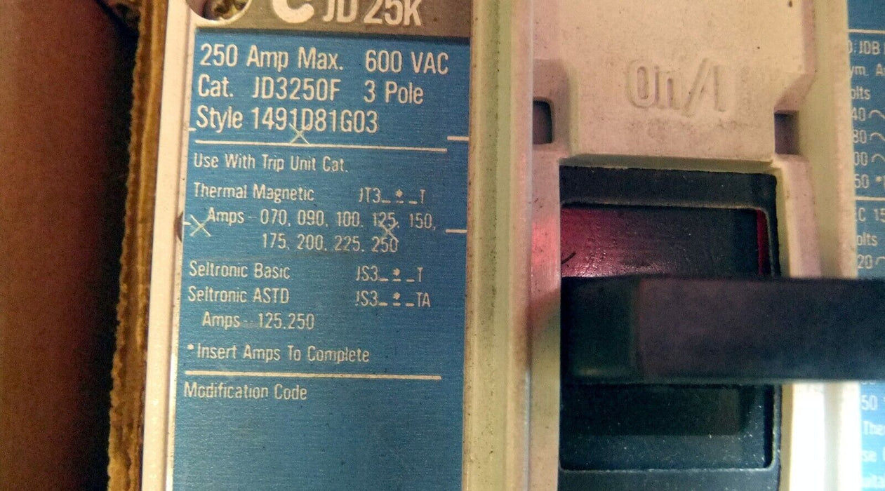 Westinghouse Circuit Breaker JD3250F 225A