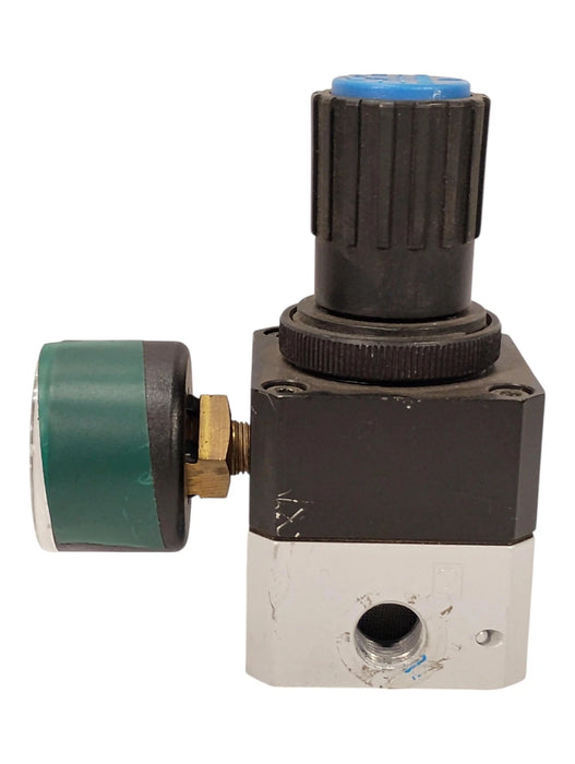 Festo LRP-1/4-10 0.1-10 bar Air Pressure Regulator w/ G1/4 Ports and Gauge