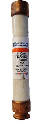 Ferraz Shawmut TRS15R 600 VAC / 300 VDC 15 A Tri-Onic Time-Delay Fuse - Lot of 3