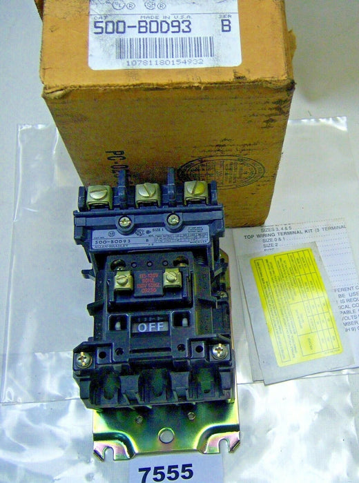 Allen-Bradley Contactor Sz 1 500-BOD93