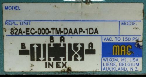 Mac Valve 82A-EC-000-TM-DAAP-1DA Solenoid Valve