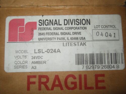FEDERAL SIGNAL LSL-024A AMBER STACK LIGHT