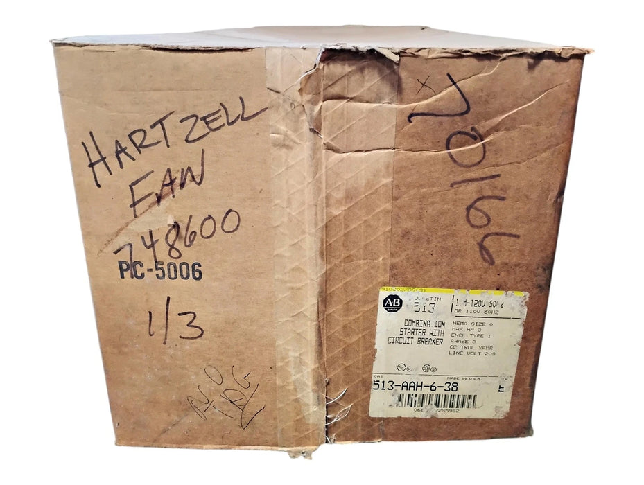 Allen-Bradley 513-AAH-6-38 110/120 V NEMA Size 0 Combination Starter w/ CB
