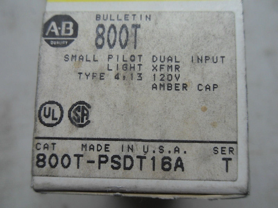 Allen-Bradley 800T-PSDT16A Amber Push Button