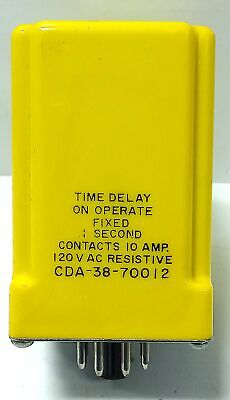 Potter & Brumfield CDA-38-70012 120 V AC 1 sec Fixed On-Delay Time Delay Relay