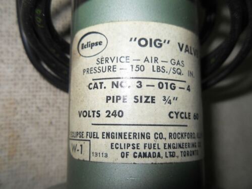 ECLIPSE 3-01G-4 240 V 150 PSI GAS VALVE