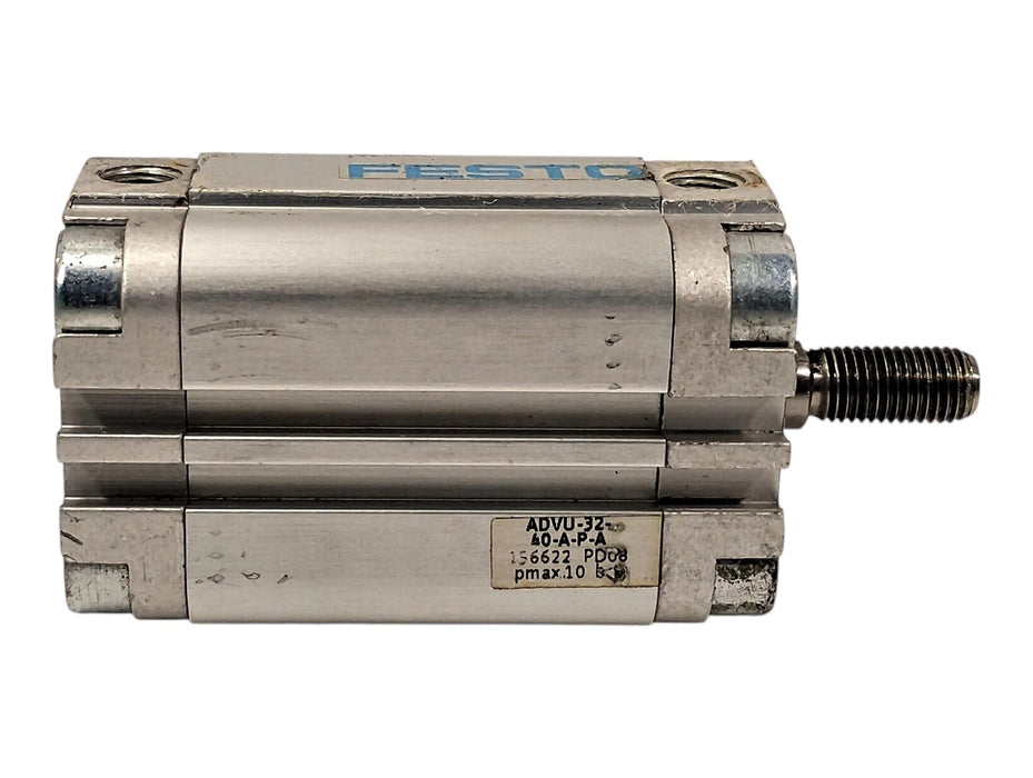 Festo ADVU-32-40-A-P-A 10 bar Pneumatic Cylinder w/ 32 mm Bore and 40 mm Stroke
