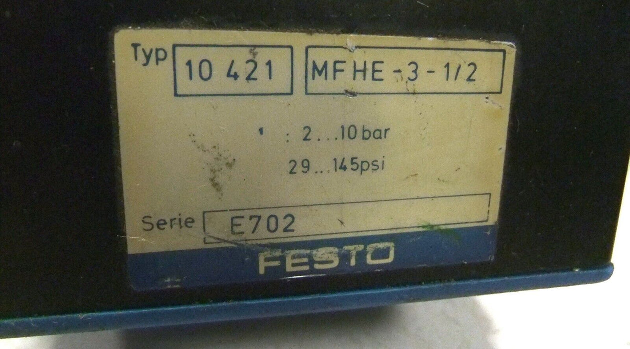 Festo 10421 Solenoid Valve MFHE-3-1/2