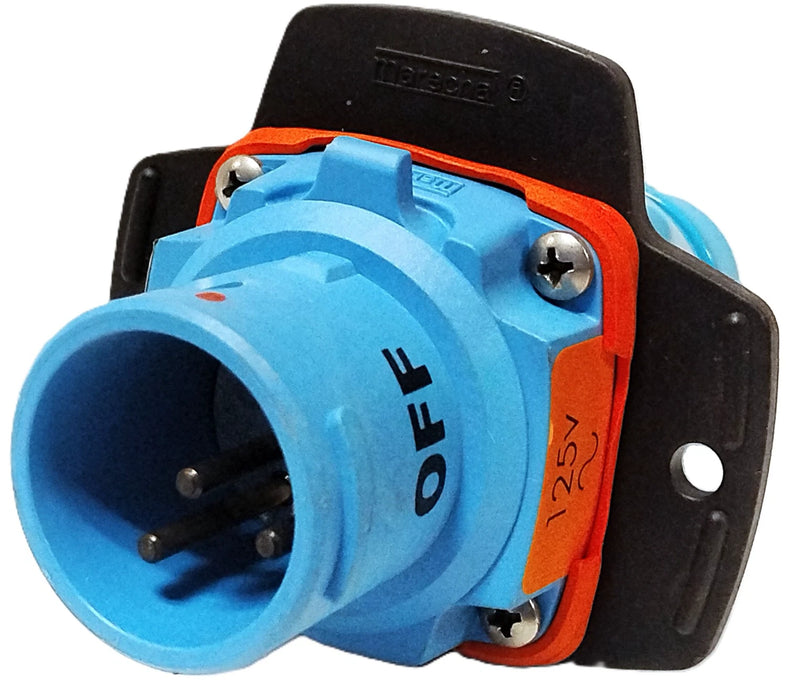 Meltric 63-18075 DSN20 125 V AC 20 A Type 4X Male Grounded Inlet