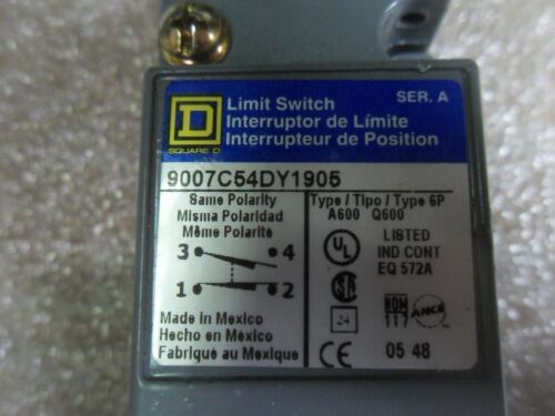 1 Square D 9007C54DY1905 LIMIT SWITCH