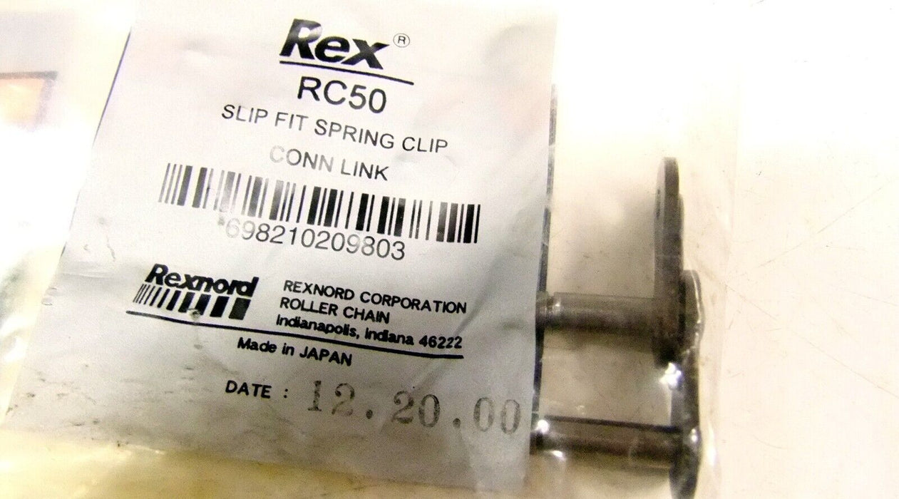 3 Rexnord RC50 Sure Fit Spring Clip Chain Link
