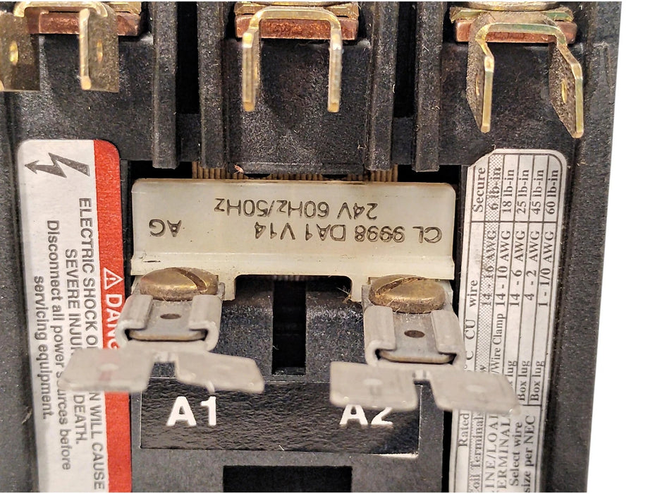 Square D 8910DPA13 Series A 600 V 20 A Definite Purpose Contactor w/ 24 VAC Coil