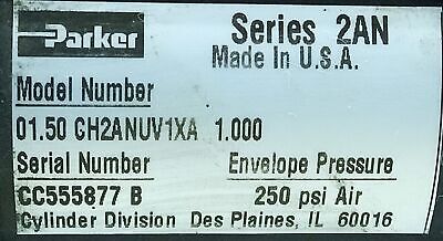 Parker 01.50KC2ANUV142A1XC2.000 01.50CH2ANUV1XA1.000 Pneumatic Cylinder Assembly