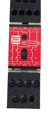 Banner ES-FA-9A E-Stop Safety Relay Module 24V AC/DC