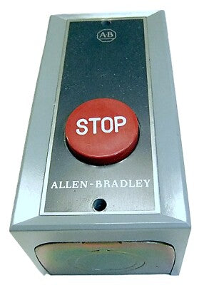 Allen-Bradley 800S-1SA Ser M Red Stop Pushbutton in Enclosure