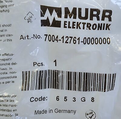 Murr Elektronik 7004-12761-0000000 Field Wireable Male M12 5-Pin Connector