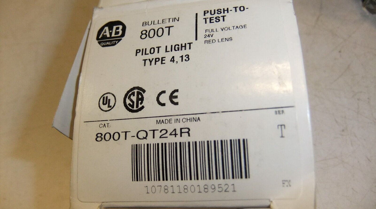 Allen-Bradley 800T-QT24R Red Illuminated Pushbutton