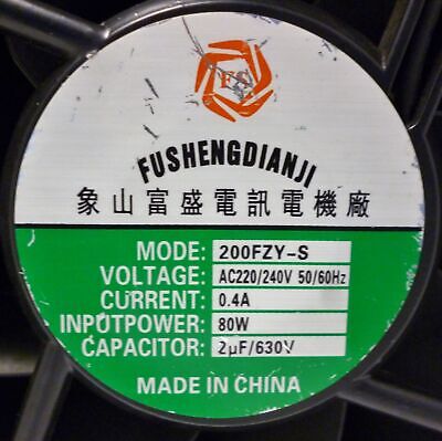 Fushengdianji 200FZY-S Electronic Component Fan