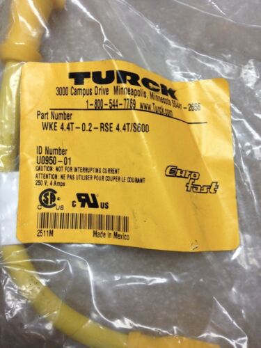 Turck WKE 4.4T-.2-RSE 4.4T/S600 Cordset