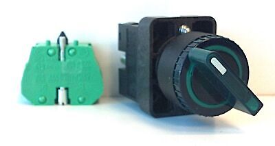 AutomationDirect GCX3242-24L 24 V AC/DC 2-Pos Green Illuminated Selector Switch