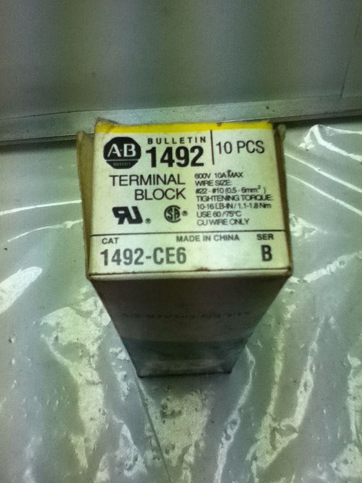 5 Allen-Bradley 1492-CE6 Series B Terminal Blocks