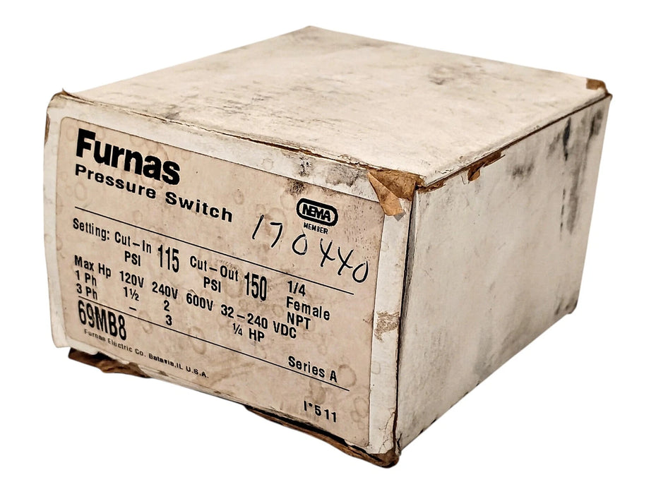 Furnas 69MB8 115-150 psi Pressure Switch