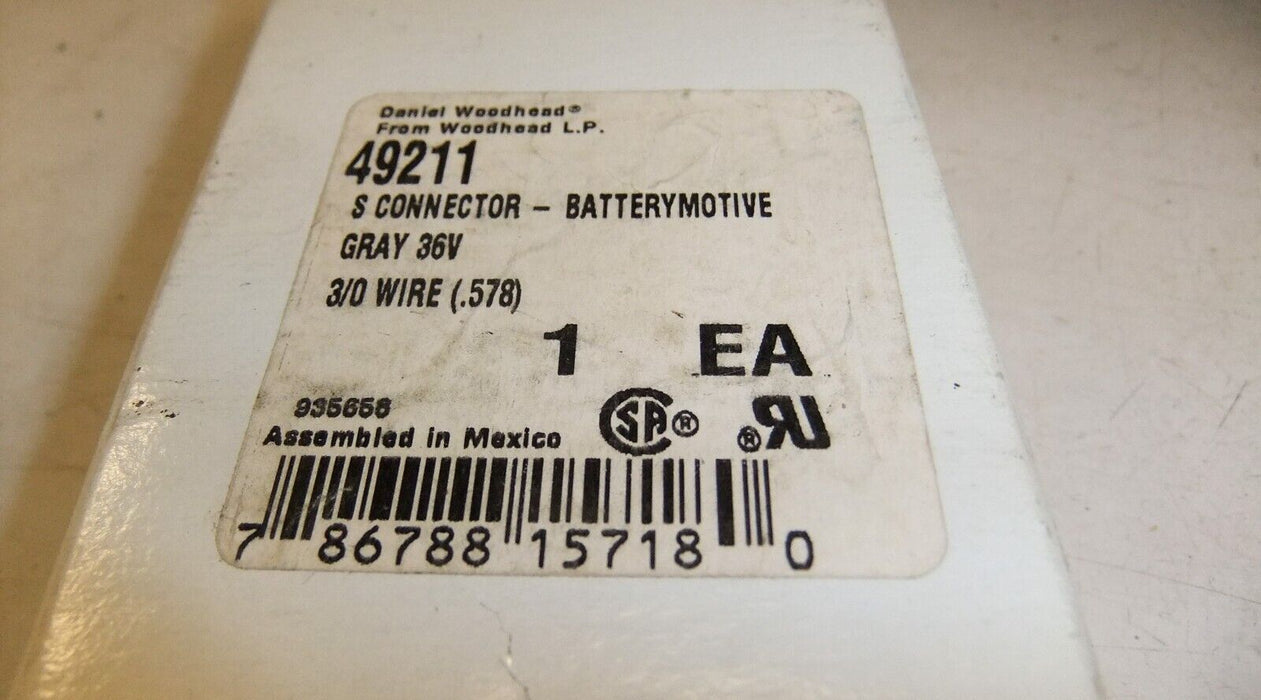 Woodhead Battery Connector 36V S Connector 49211