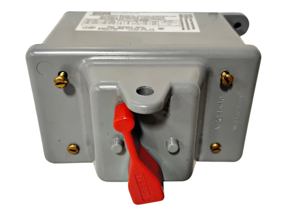 Hubbell HBL13R23 600 V 30 A 3 P 20 HP Manual Motor Disconnect Switch