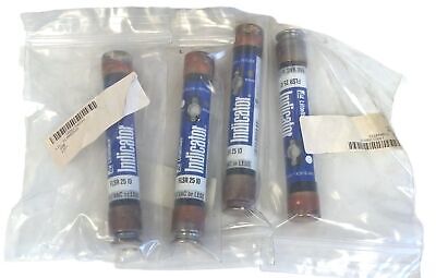 Littelfuse FLS-R-25-ID 600 VAC Current Limiting Time-Delay Fuses - Lot of 4