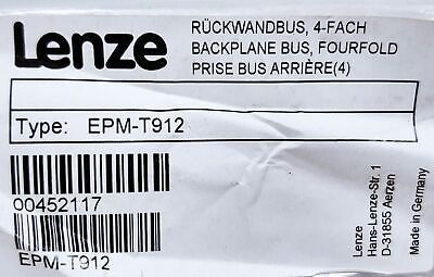 Lenze Americas EPM-T912 4-Fold Backplane Bus Connector