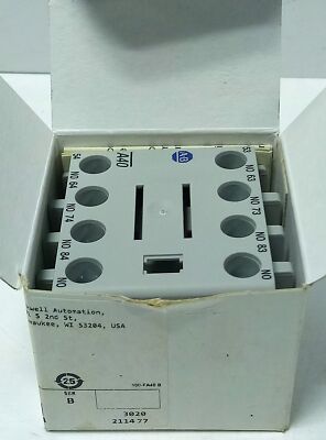 Allen-Bradley 100-FA40 4 Normally Open Auxiliary Contact for 100-C Contactors