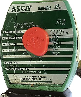 ASCO JKF8320G184 120/110 V 50/60 Hz 115 psi Solenoid Valve