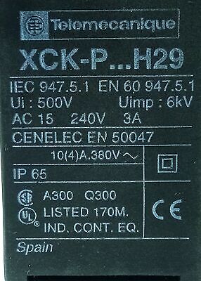 Telemecanique XCKP102H29 240 V AC 10 A Roller Plunger Limit Switch