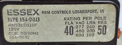 ESSEX HN53CD115F 120V 40A 3-Pole Contactor
