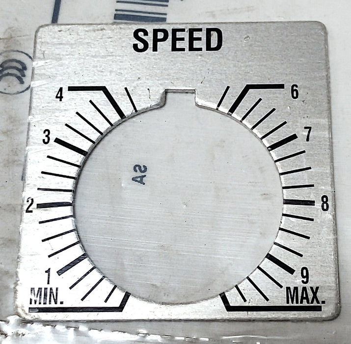 Allen-Bradley 800T-X608 SPEED 1-9 Aluminum Legend Plate for 30 mm Switches